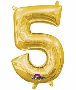 Funny Balloonsusa Foil Balloons 5 Gold 3308501 - 14 In