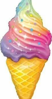 Funny Balloons Usa Rainbow Swirl Ice Cream Mini Shape 89347