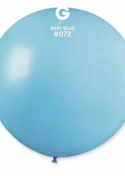 Funny Balloons Usa Latex Balloons G30: #072 Baby Blue 329919 Standard Color 31 In