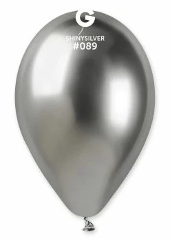 Funny Balloons Usa GB120: #089 Shiny Silver 128956 Shiny Balloons