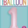 Funny Balloons Usa 1 Light Pink Number 13881 - 34 In Foil Balloons