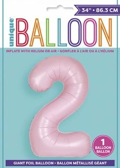 Funny Balloons Usa 2 Light Pink Number 13882 - 34 In
