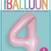 Funny Balloons Usa Foil Balloons 4 Light Pink Number 13884 - 34 In