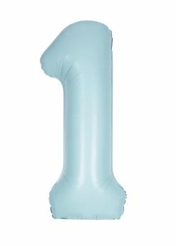 Funny Balloons Usa 1 Light Blue Number 13891 - 34 In Foil Balloons