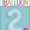 Funny Balloons Usa 2 Light Blue Number 13892 - 34 In