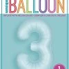 Funny Balloons Usa 3 Light Blue Number 13893 - 34 In Foil Balloons