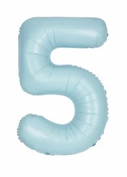 Funny Balloons Usa Foil Balloons 5 Light Blue Number 13895 - 34 In