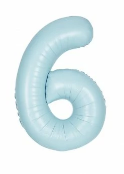 Funny Balloons Usa 6 Light Blue Number 13896 - 34 In