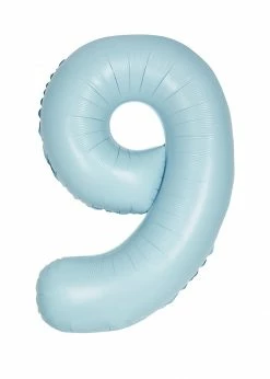 Funny Balloons Usa 9 Light Blue Number 13899 - 34 In Foil Balloons