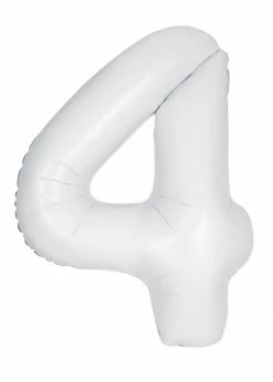 Funny Balloons Usa 4 White Number 13964 - 34 In Foil Balloons