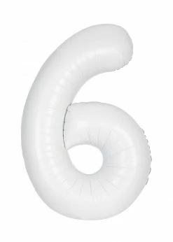 Funny Balloons Usa 6 White Number 13966 - 34 In