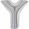 Funny Balloons Usa Foil Balloons Silver Y Letter 14926S - 7 In