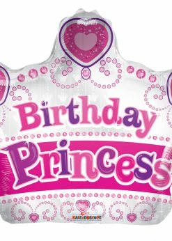 Funny Balloons Usa Birthday Princess Crown 15103-18 Foil Balloons