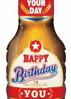 Funny Balloons Usa Foil Balloons Happy Birthday Beer Bottle 15459-36