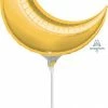 Funny Balloons Usa Gold Crescent 1613399 - 17 In Foil Balloons