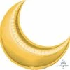 Funny Balloons Usa Foil Balloons Gold Crescent 1613799 - 35 In