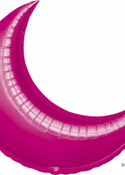 Funny Balloons Usa Fuchsia Crescent 1619999 - 35 In Foil Balloons