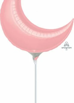Funny Balloons Usa Pastel Pink Crescent 1644399 - 17 In Foil Balloons