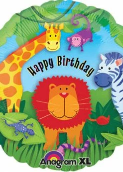Funny Balloons Usa Jungle Animals Birthday 119998 Foil Balloons