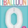Funny Balloons Usa 0 White Number 13960 - 34 In