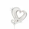 Funny Balloons Usa Foil Balloons Mini Chain Of Hearts Silver 19126