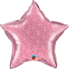 Funny Balloons Usa Glittergraphic Pink Star 216173