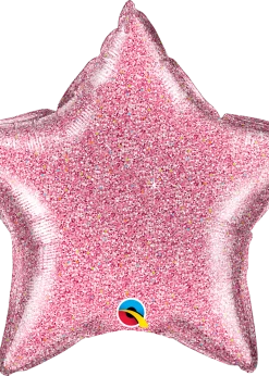Funny Balloons Usa Glittergraphic Pink Star 216173