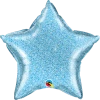 Funny Balloons Usa Glittergraphic Light Blue Star 216203 Foil Balloons