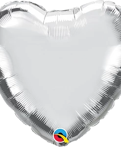 Funny Balloons Usa Mini Silver Heart 22464 - 9 In