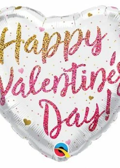 Funny Balloons Usa Happy Valentine Glittering Ombre Heart 20983