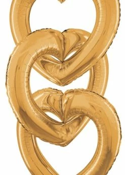 Funny Balloons Usa Linking Heart Gold 25085