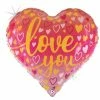 Funny Balloons Usa Foil Balloons Ombre Love You Heart 25156