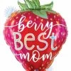 Funny Balloons Usa Foil Balloons Opal Best Mom Strawberry 25172