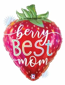 Funny Balloons Usa Foil Balloons Opal Best Mom Strawberry 25172