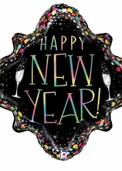 Funny Balloons Usa New Year Party Confetti Frame 25236