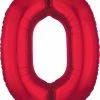 Funny Balloons Usa 0 Red 2827101 - 34 In Foil Balloons