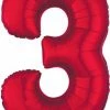 Funny Balloons Usa 3 Red 2828001 - 34 In Foil Balloons