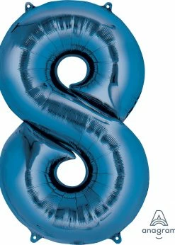 Funny Balloons Usa Foil Balloons 8 Royal Blue 2829401 - 34 In