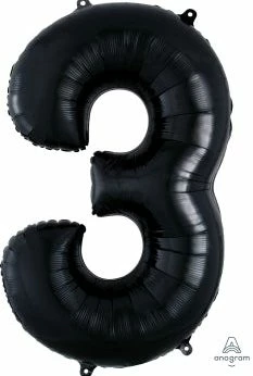 Funny Balloons Usa 3 Black 3014201 - 34 In