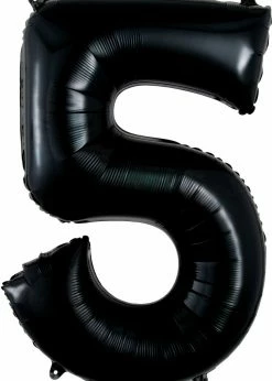 Funny Balloons Usa 5 Black 3014401 - 34 In Foil Balloons