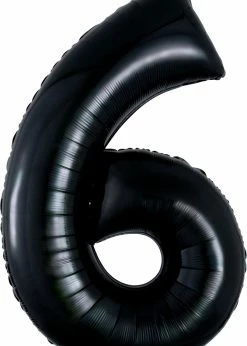 Funny Balloons Usa 6 Black 3014501- 34 In Foil Balloons