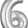 Funny Balloons Usa 6 Silver 3196001 - 26 In Foil Balloons
