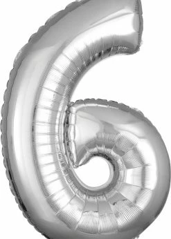 Funny Balloons Usa 6 Silver 3196001 - 26 In Foil Balloons