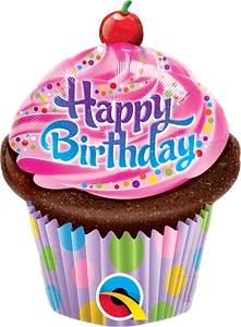 Funny Balloons Usa Mini Frosted B'Day Cupcake 32935