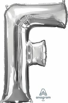 Funny Balloons Usa Silver F Giant Letter 3295601 - 34 In