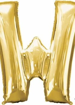 Funny Balloons Usa Gold W Giant Letter 3299401 - 34 In