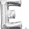 Funny Balloons Usa Foil Balloons Silver E Letter 3301901 - 16 In