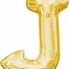 Funny Balloonsusa Gold J Letter 3303101 - 16 In