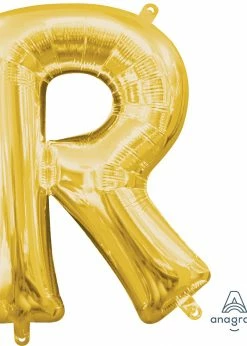 Funny Balloonsusa Gold R Letter 3304701 - 16 In Foil Balloons