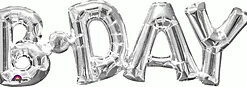 Funny Balloons Usa Foil Balloons B-Day Silver Phrase 3310201